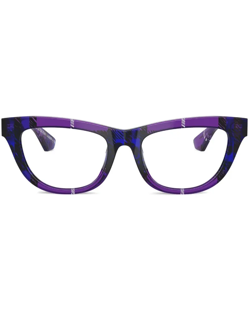 Burberry Karierte Cat-Eye-Brille - Violett Violett