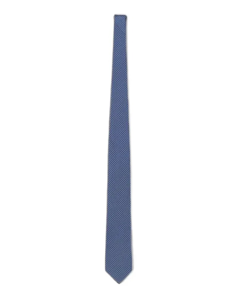Ferragamo Gancini silk tie - Blau Blau