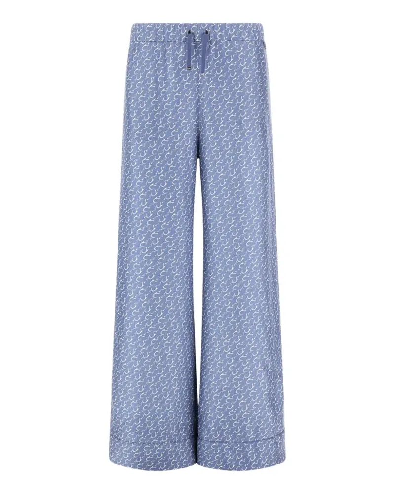 Herno drawstring patterned trousers - Blau Blau