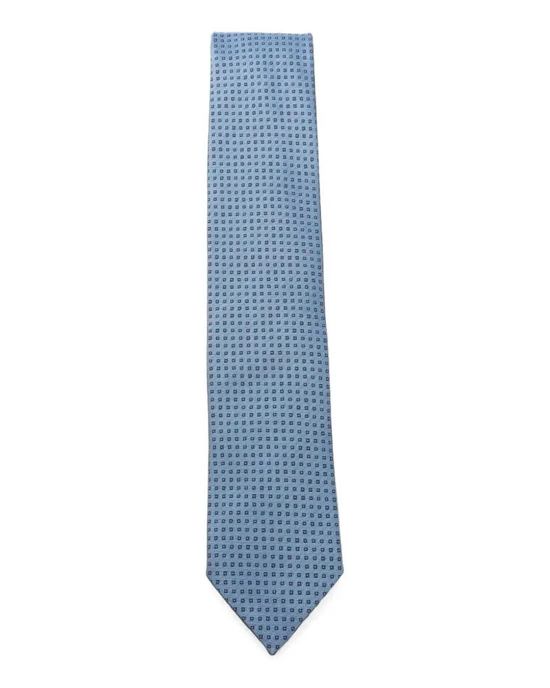 Ermenegildo Zegna geometric-print tie - Blau Blau