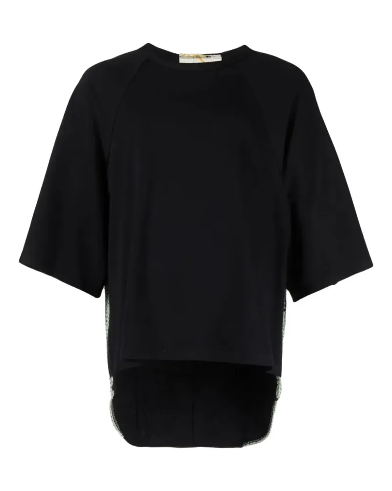 BY WALID T-Shirt mit Raglanärmeln - Schwarz Schwarz