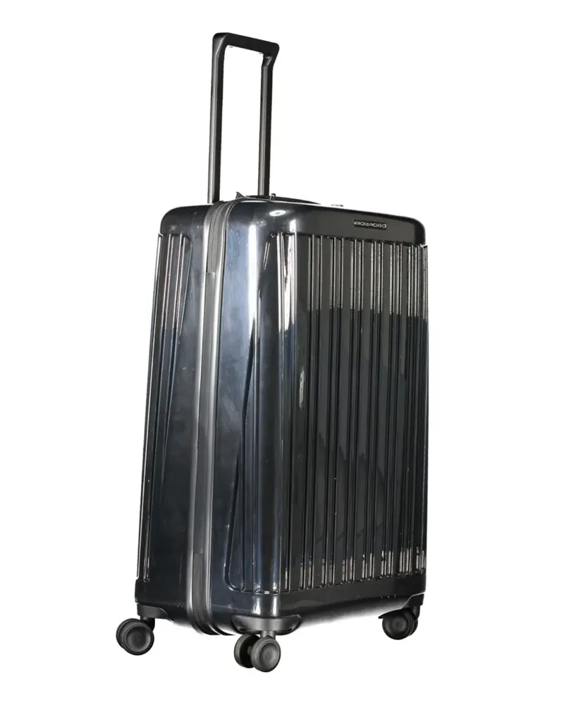 Piquadro ribbed glossy trolley - Schwarz Schwarz