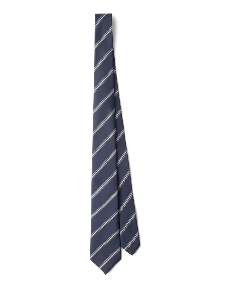 Prada striped tie - Blau Blau