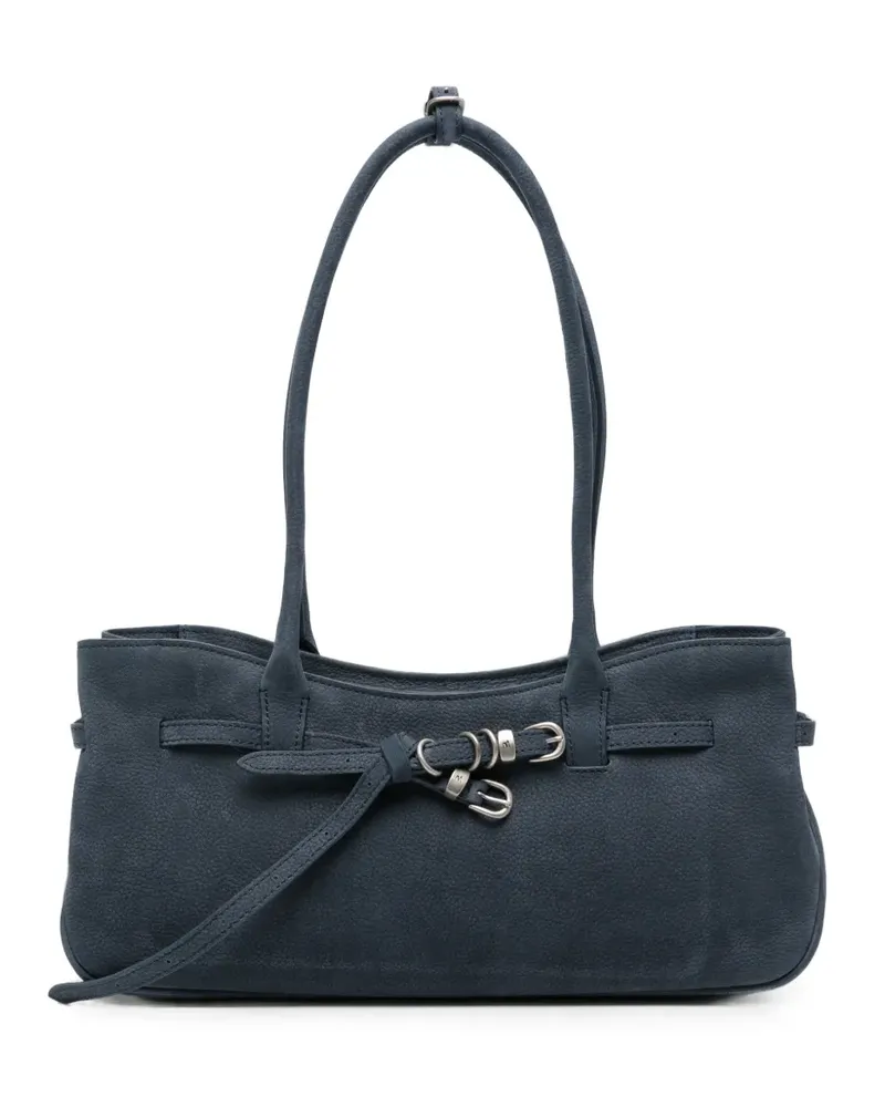 Marge Sherwood Grandma Used Schultertasche mit Gürtel - Blau Blau