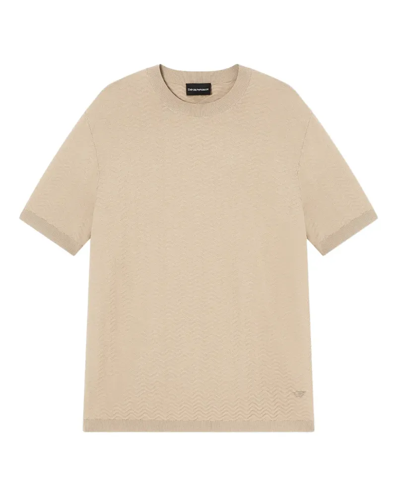 Emporio Armani Strukturiertes T-Shirt - Nude Nude