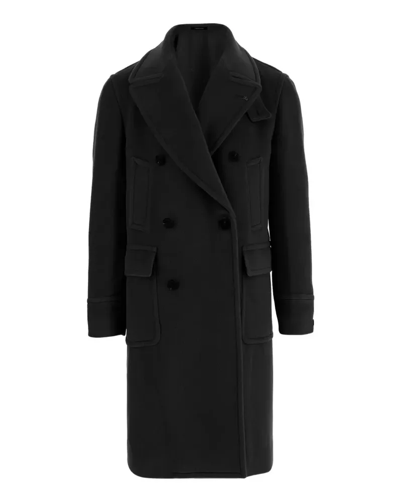 Tagliatore Doppelreihiger Mantel - Schwarz Schwarz