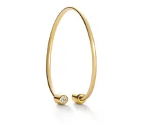 18kt Twist Round 02 Gelbgoldohrring mit Diamanten