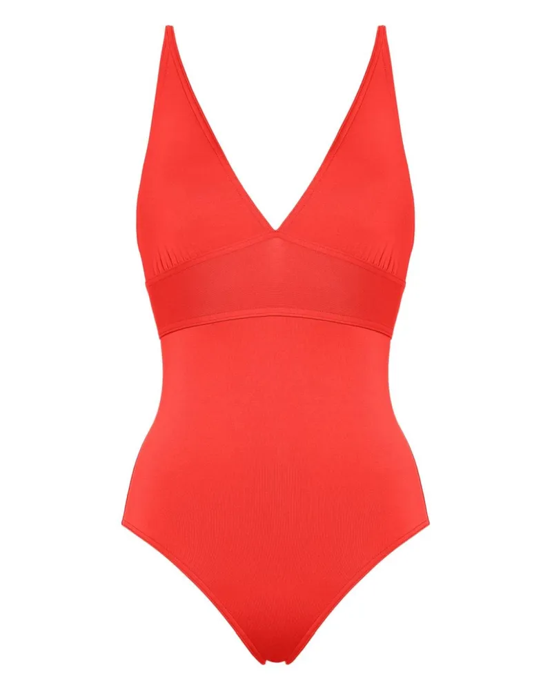 Eres Larcin Badeanzug mit V-Ausschnitt - Rot Rot