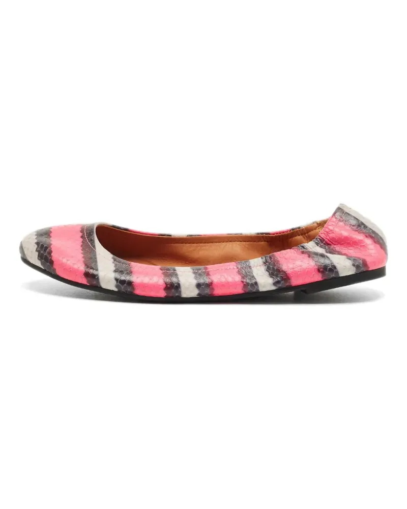 Marc Jacobs Ambra Ballerinas mit Prägung in Schlangenlederoptik - Rosa Rosa