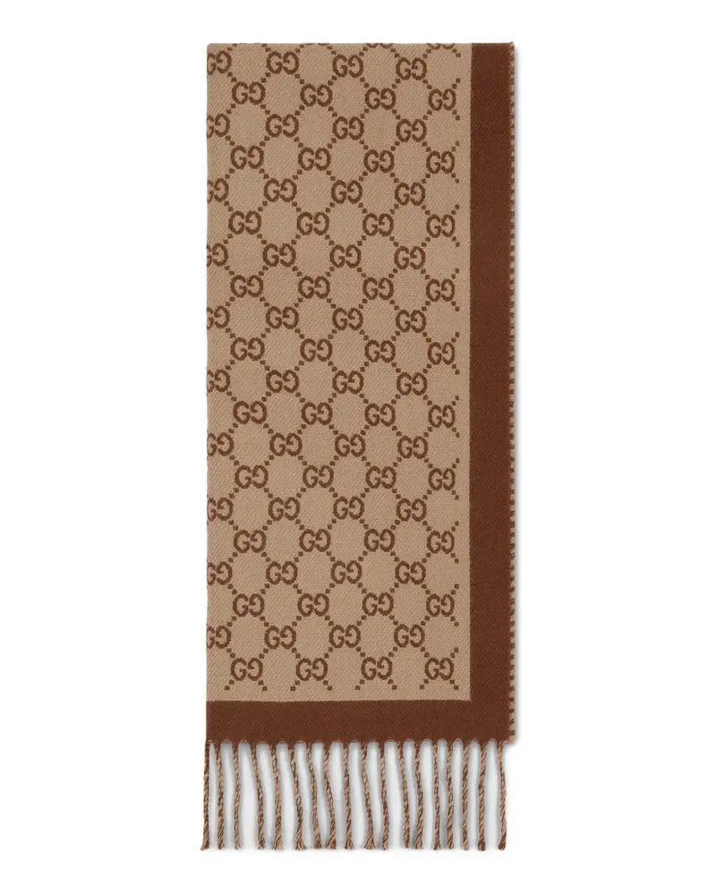 Gucci Schal mit GG-Muster - Braun Braun