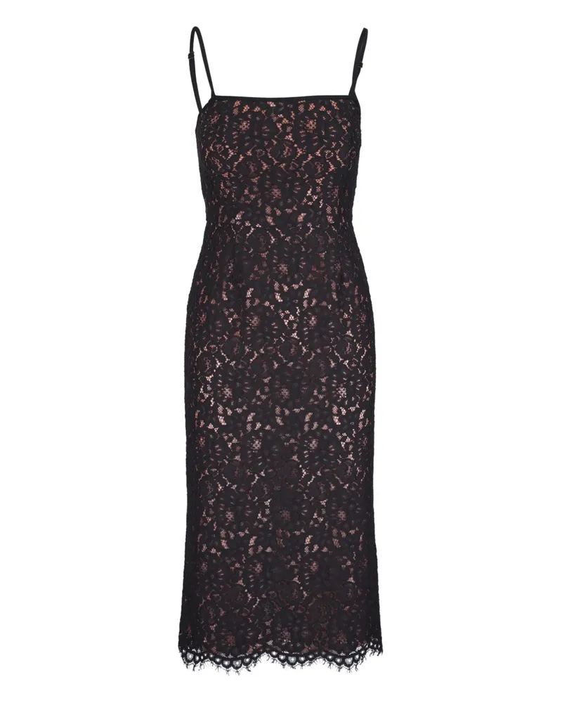 Michael Kors Midikleid aus Spitze - Schwarz Schwarz