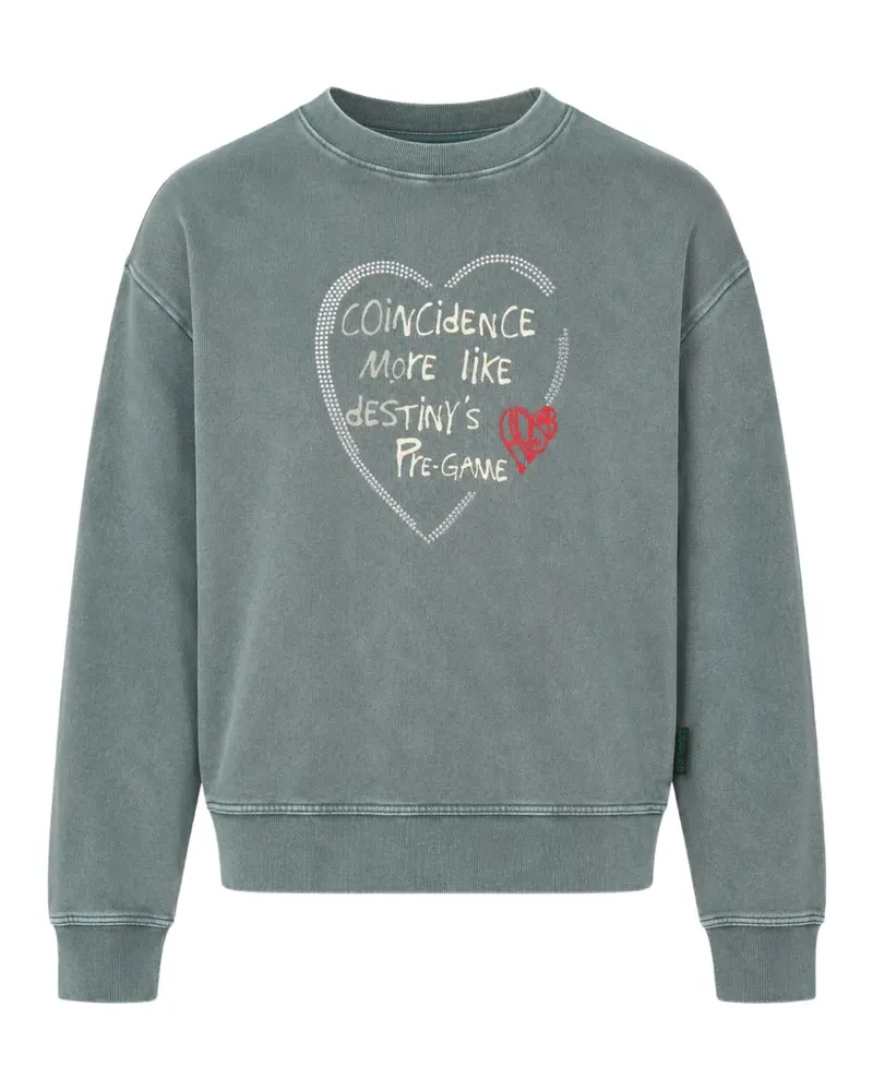 Andersson Bell Sweatshirt mit Herz-Print - Grün Grün