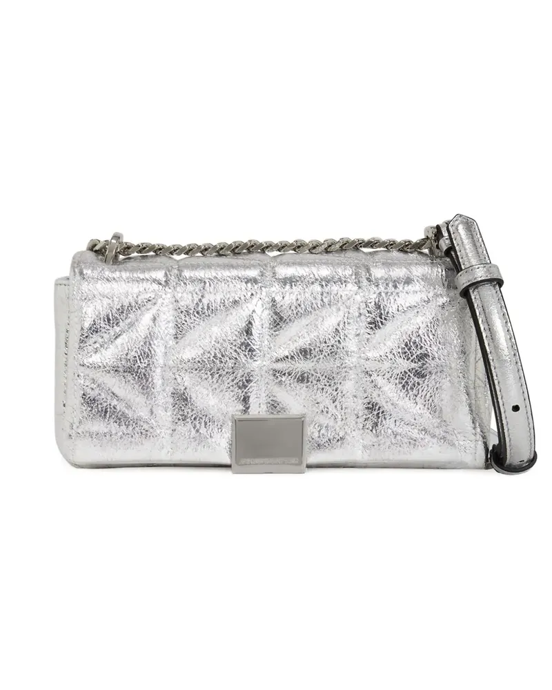 Karl Lagerfeld Gesteppte K/kuilt Umhängetasche im Metallic-Look - Silber Silber