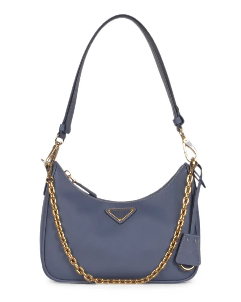 Prada Schultertasche aus Saffiano-Leder - Blau Blau
