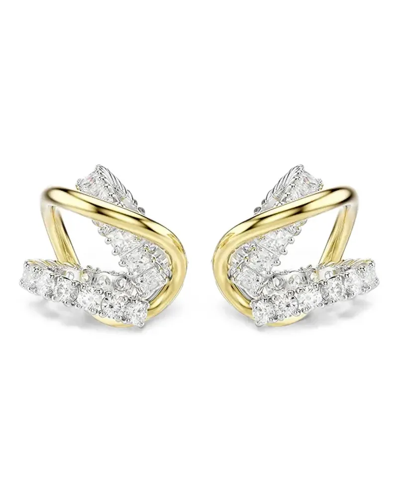 Swarovski Hyperbola crystal-embellished twist ear cuffs - Gold Gold