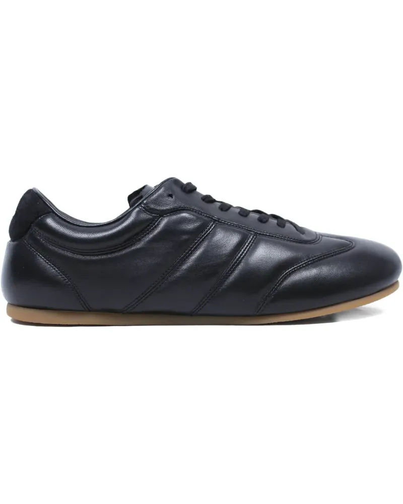 Christophe Lemaire panelled leather sneakers - Schwarz Schwarz