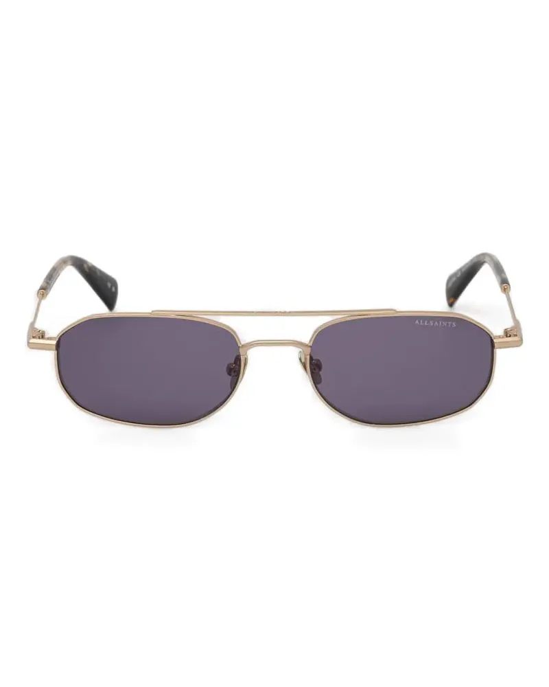 AllSaints Sonnenbrille mit ovalem Gestell - Gold Gold