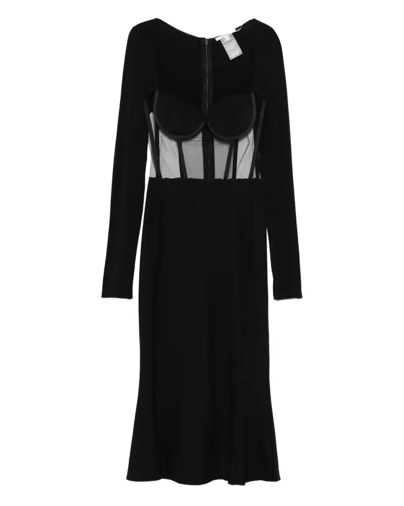 Nensi Dojaka long-sleeve midi dress - Schwarz Schwarz