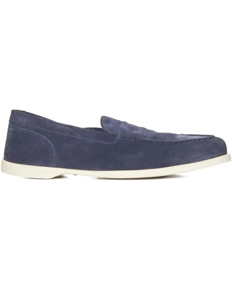 John Lobb Loafer aus Wildleder - Blau Blau