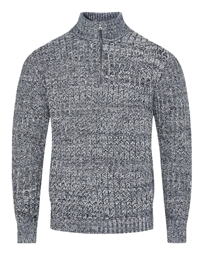 Orlebar Brown Lennard Pullover mit kurzem Reißverschluss - Blau Blau