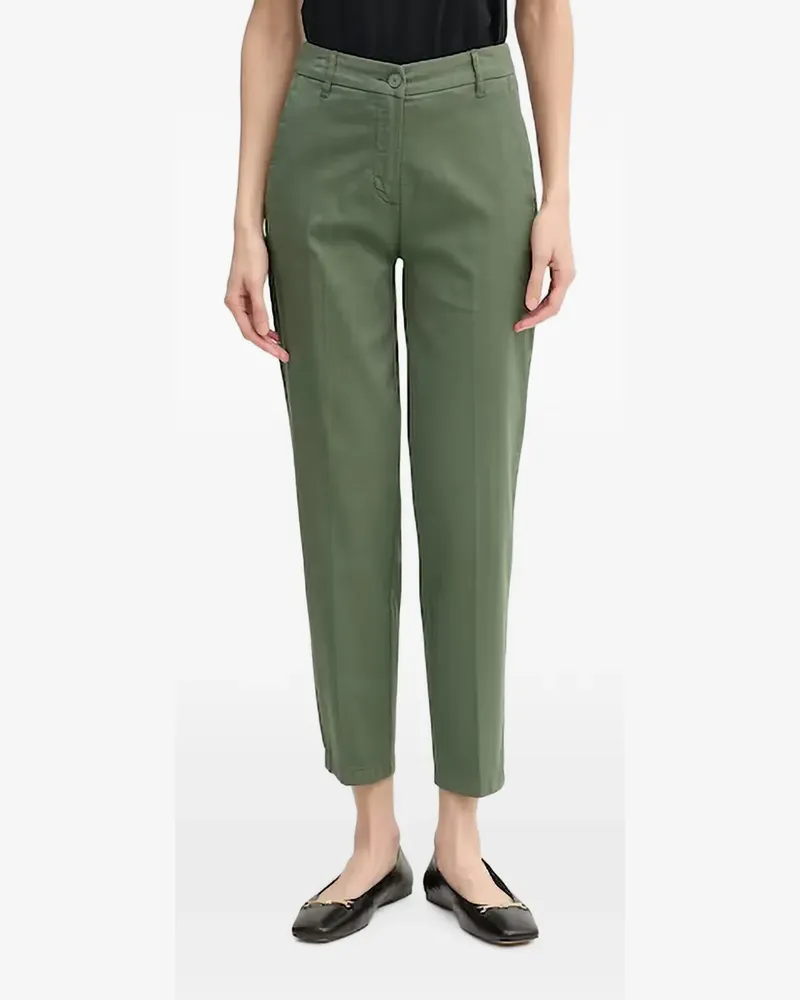 Benetton mid-rise cropped trousers - Grün Grün