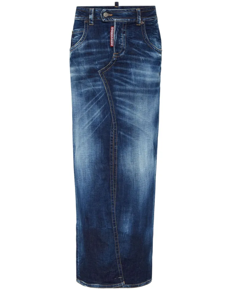Dsquared2 Langer Jeansrock - Blau Blau