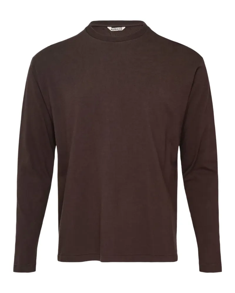 AURALEE Klassisches Langarmshirt - Braun Braun