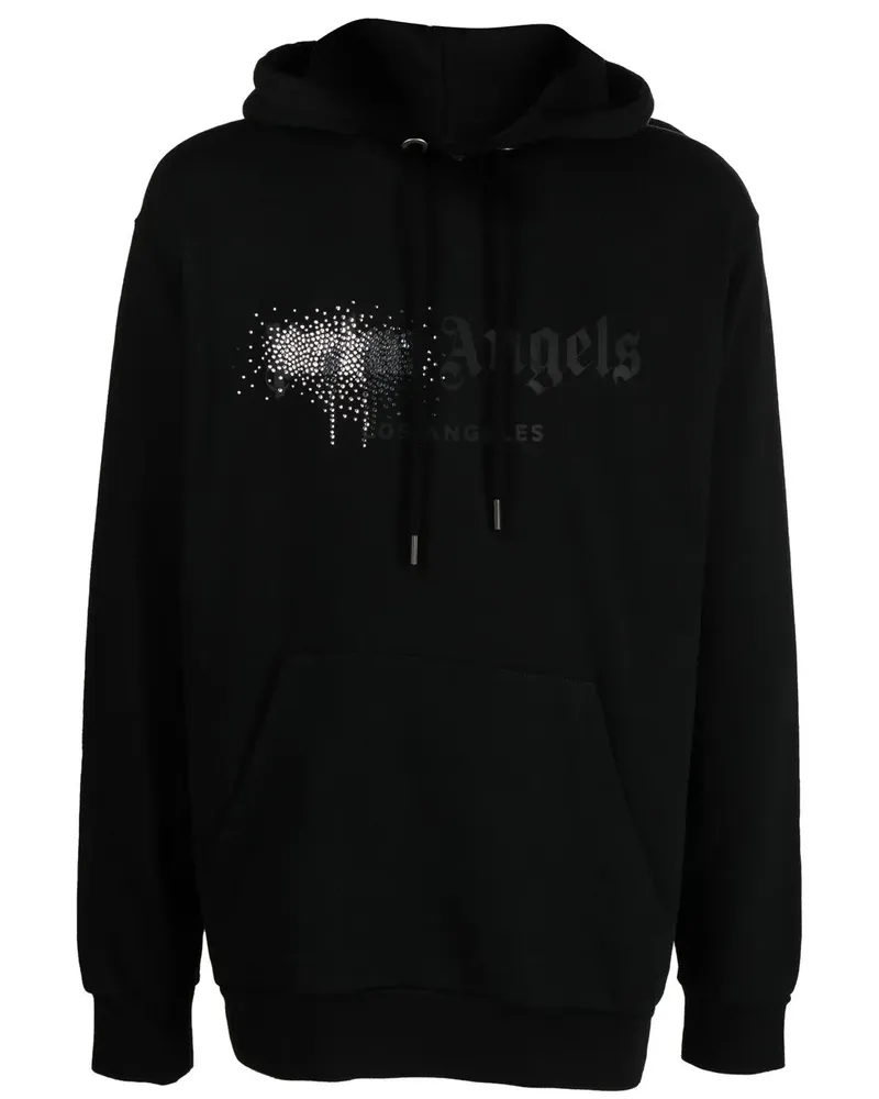 Palm Angels Hoodie mit Strass - Schwarz Schwarz
