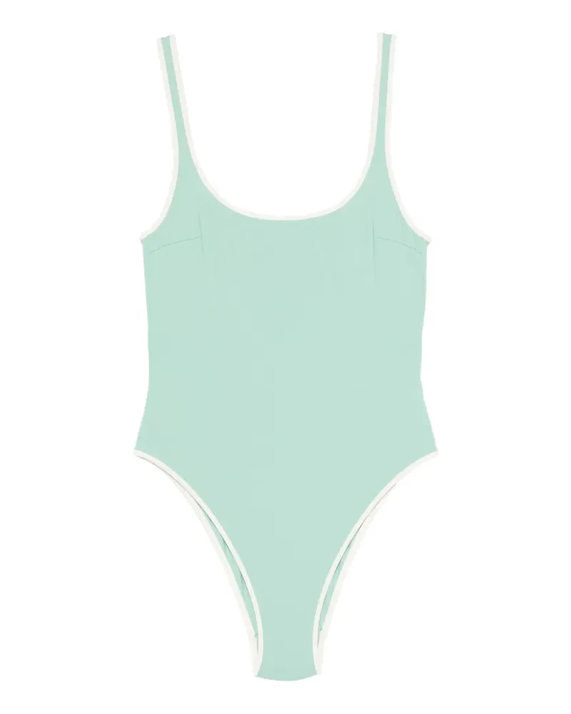 MC2 Saint Barth Cassandra contrast-trim swimsuit - Grün Grün
