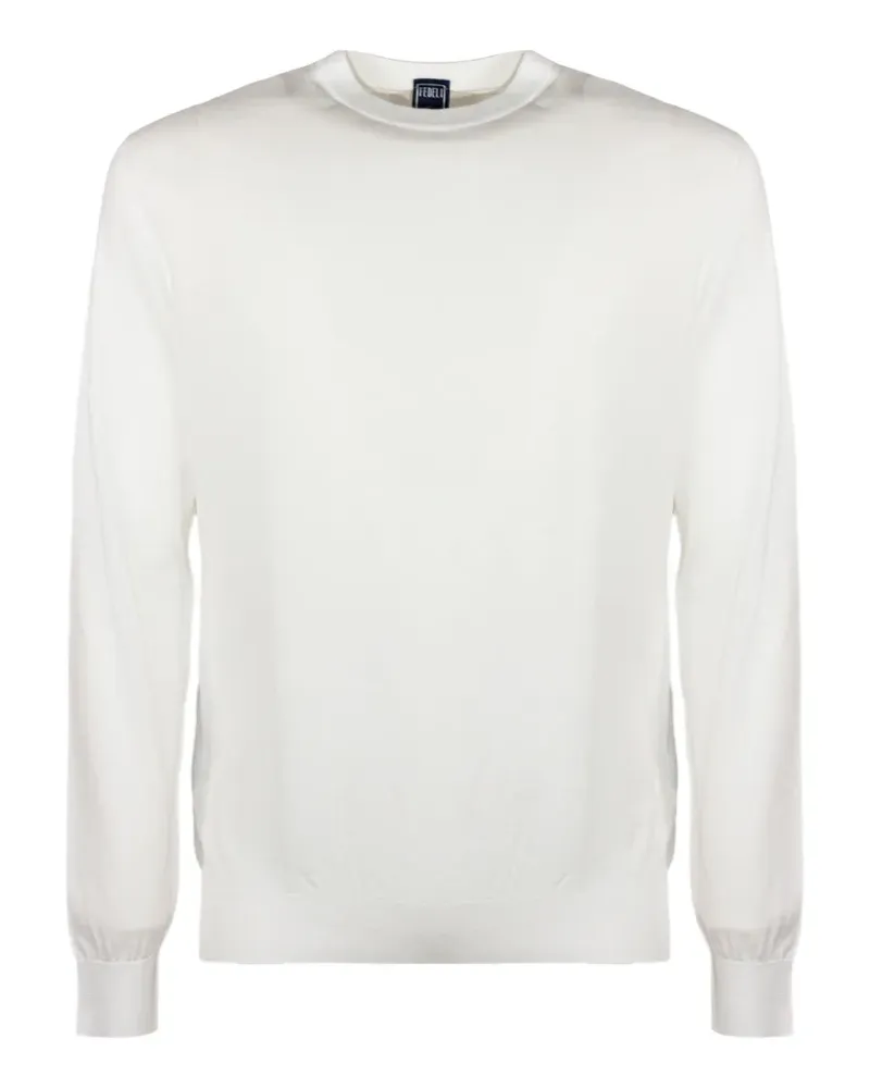Fedeli long-sleeve crew neck sweater - Weiß Weiß