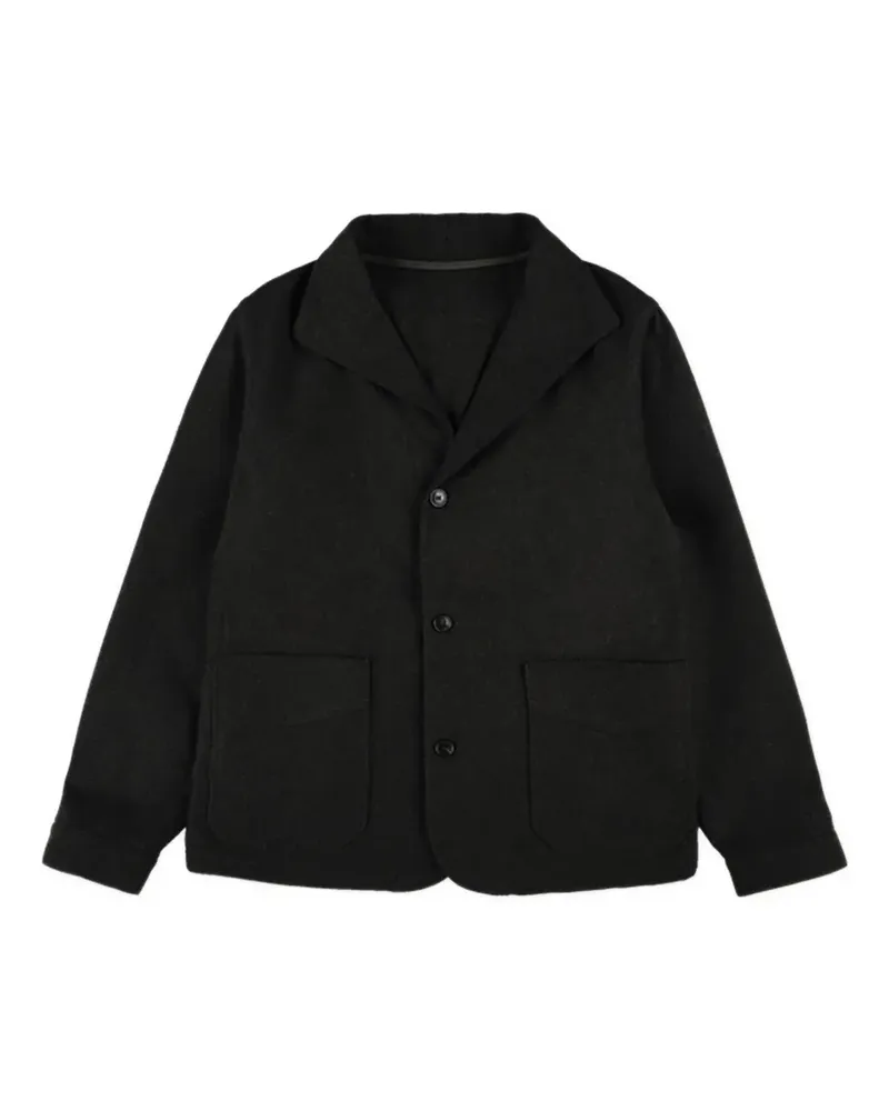 Fortela Scotland herringbone patch-pocket jacket - Schwarz Schwarz