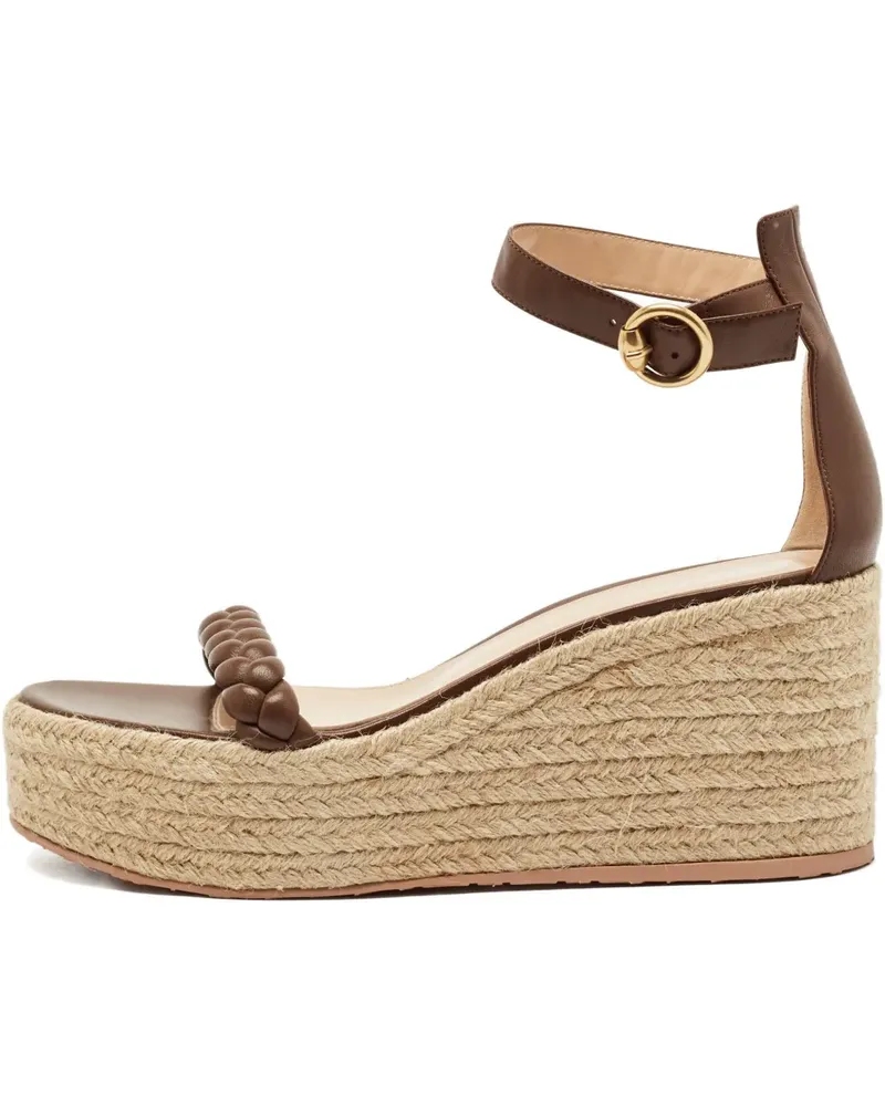 Gianvito Rossi Plateau-Sandalen aus Leder 90mm - Braun Braun