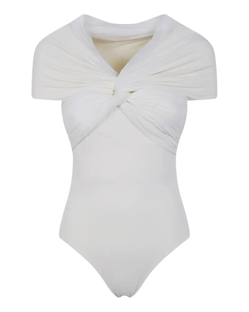 Gentry Portofino twisted mesh-panel body - Nude Nude