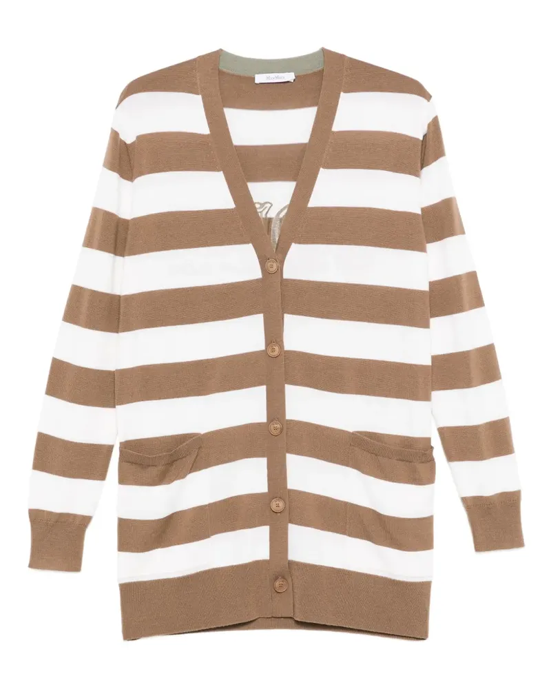 Max Mara Gestreifter Cardigan - Braun Braun