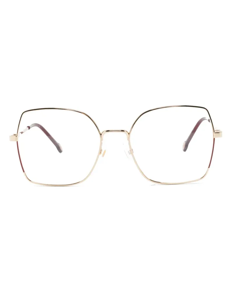 Carolina Herrera New York Brille mit geometrischem Gestell - Rot Rot