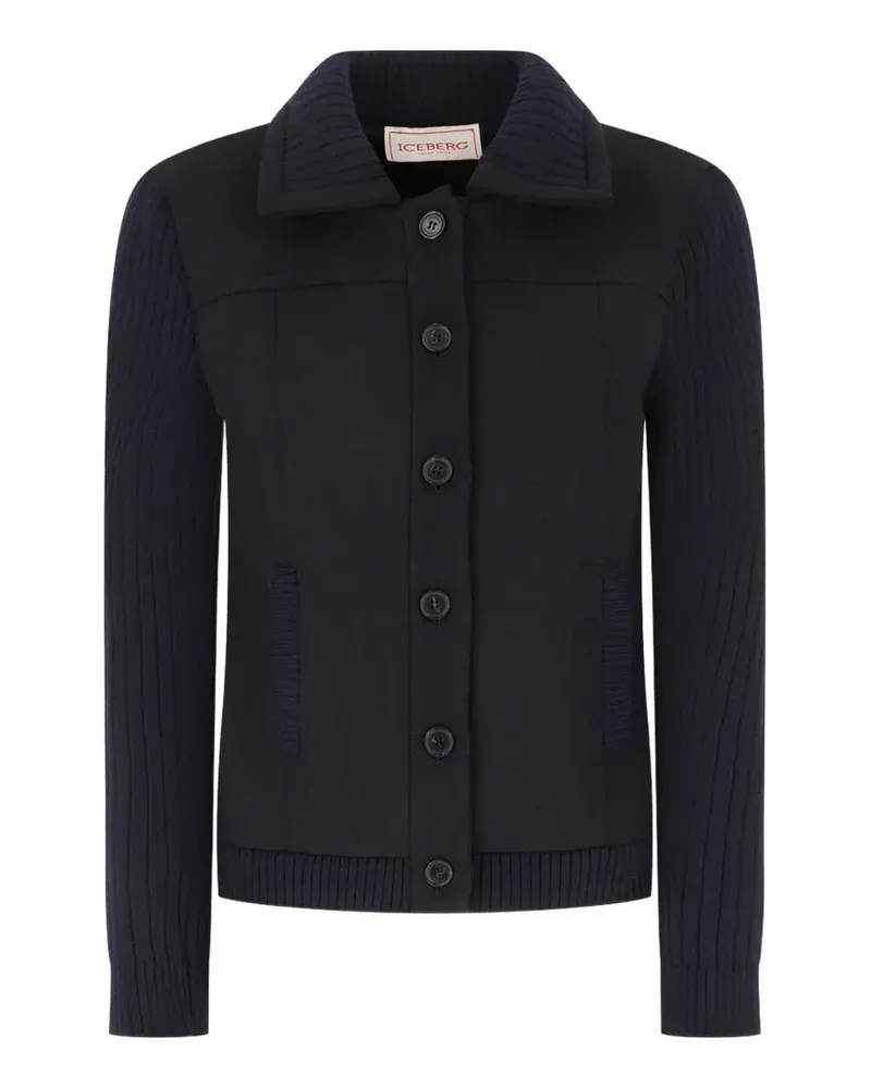 Iceberg Gerippter Cardigan - Blau Blau
