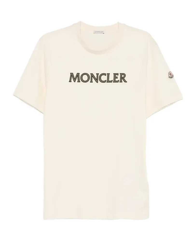 Moncler T-Shirt mit Logo - Nude Nude