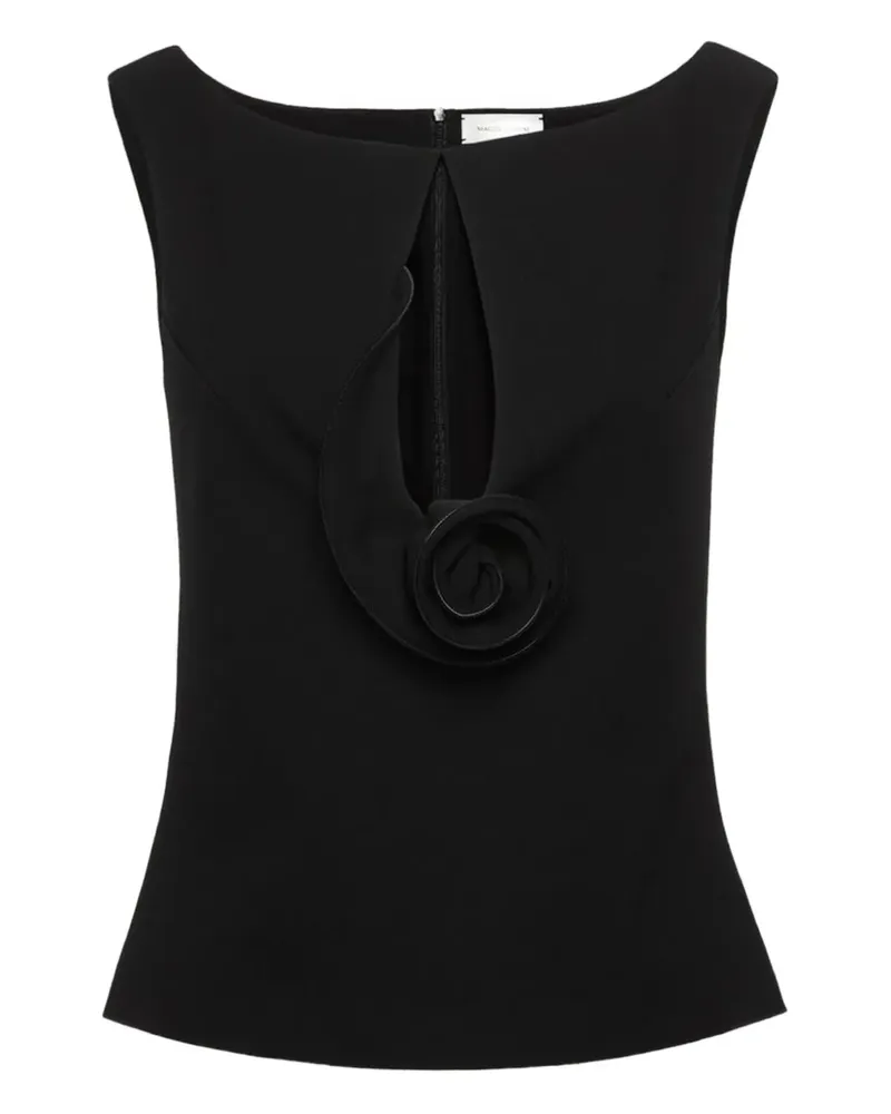 Magda Butrym flower-detail blouse - Schwarz Schwarz