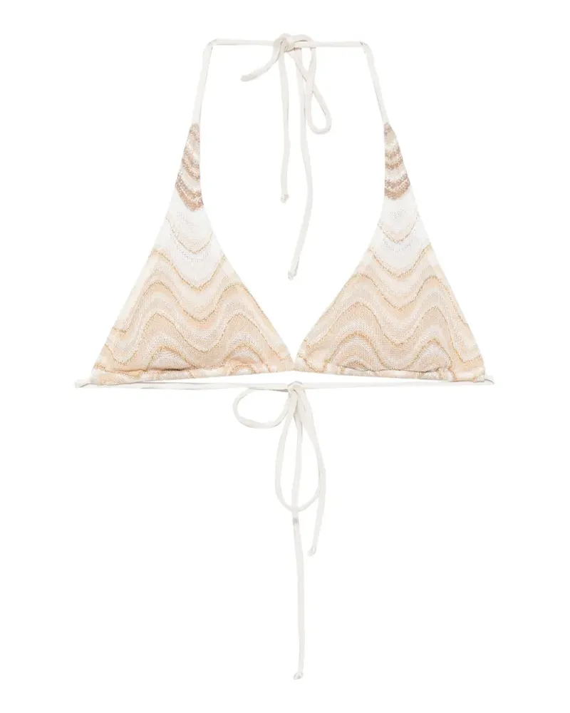 MC2 Saint Barth Guyana Triangel-Bikinioberteil mit Zickzackmuster - Nude Nude
