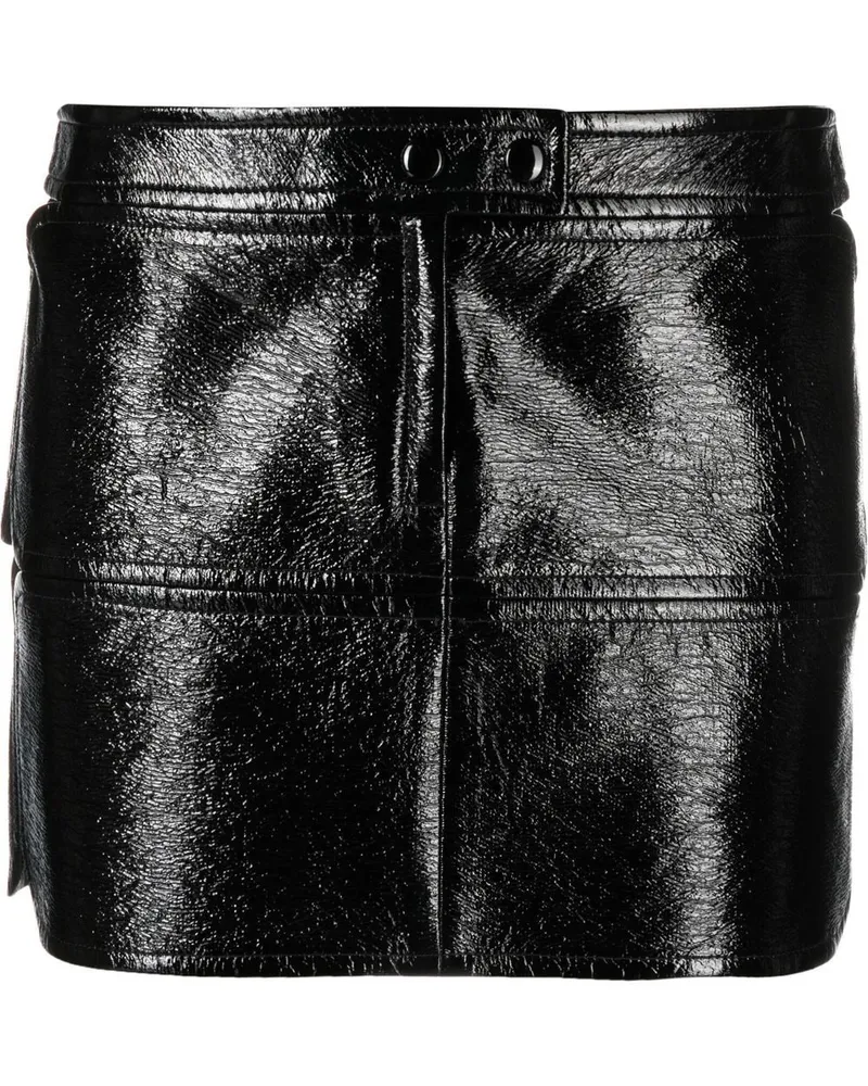 Courrèges Schmaler Minirock - Schwarz Schwarz