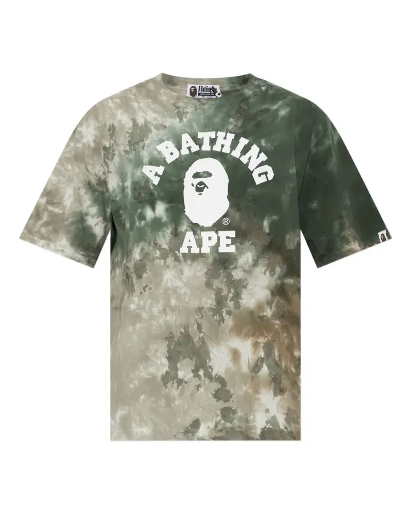 BAPE T-Shirt mit Batikmuster - Grün Grün