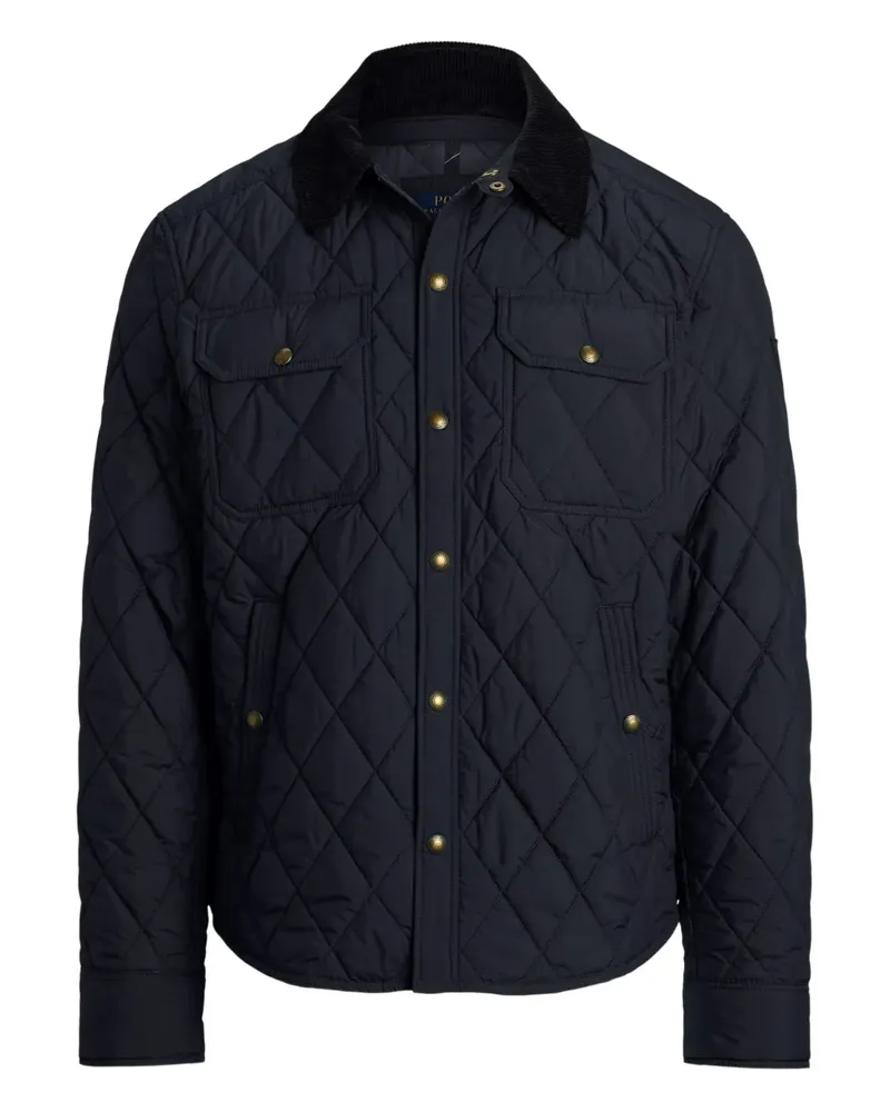 Ralph Lauren Gesteppte Jacke mit Cordkragen - Schwarz Schwarz