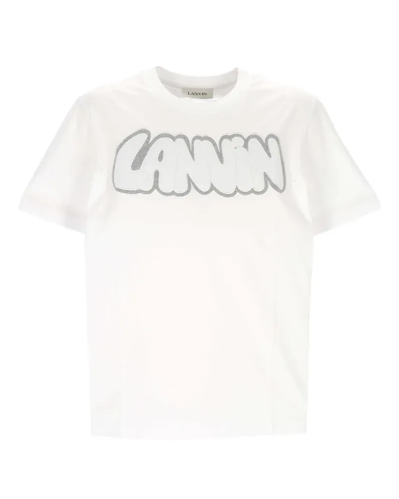 Lanvin T-Shirt mit Logo - Weiß Weiß