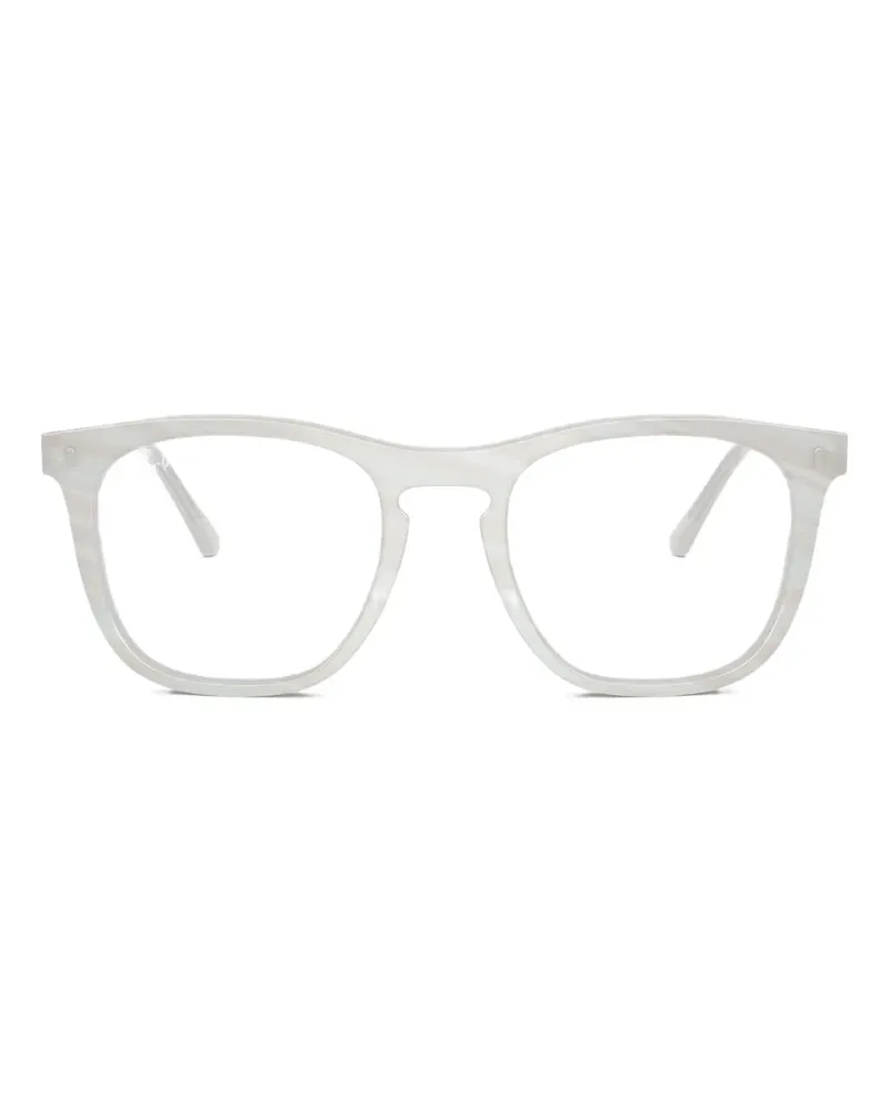 Ray Ban Eckige Brille mit Streifen - Blau Blau