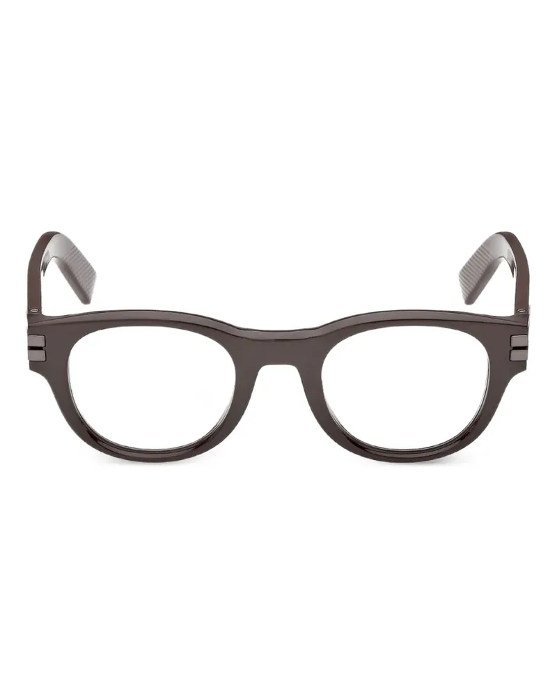 Ermenegildo Zegna Brille mit rundem Gestell - Braun Braun