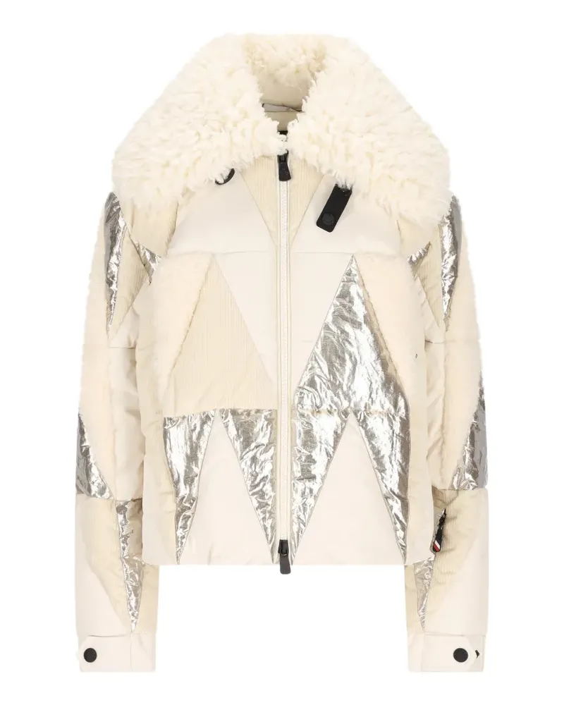 Moncler Pamiers patchwork insulated ski jacket - Nude Nude