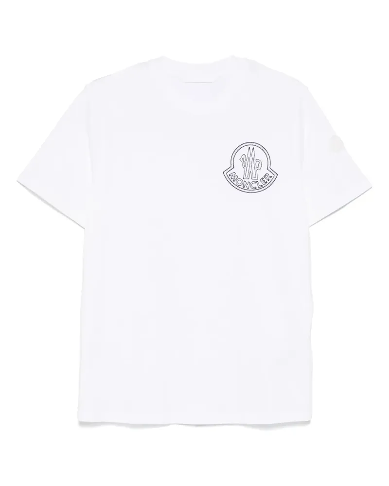 Moncler T-Shirt mit Logo-Print - Weiß Weiß