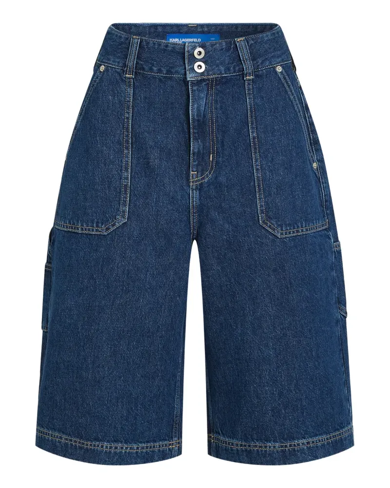 Karl Lagerfeld Jeans-Shorts mit aufgesetzten Taschen - Blau Blau
