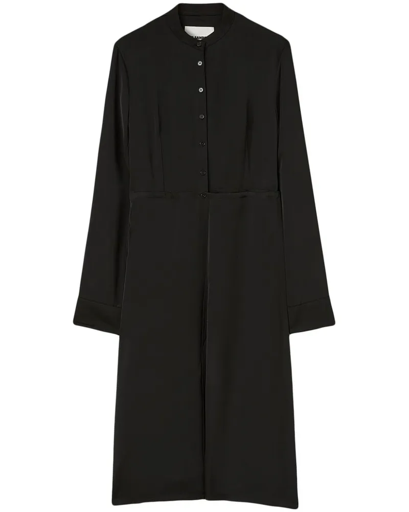 Jil Sander Hemdkleid mit Knöpfen Schwarz