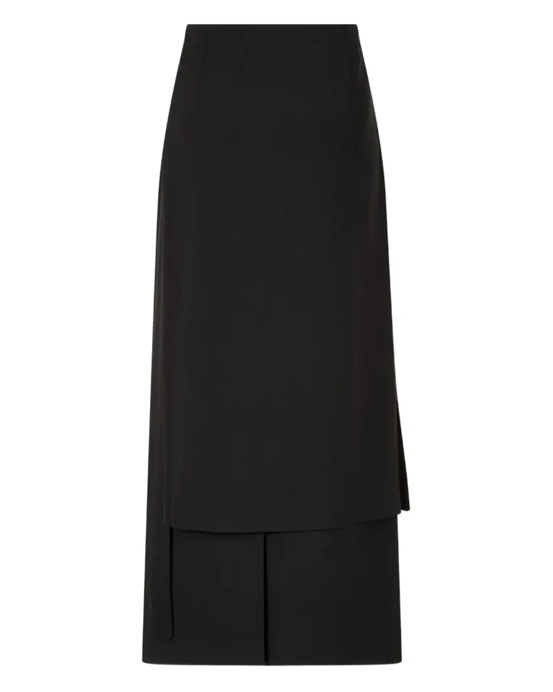 STUDIO TOMBOY wrap long skirt - Schwarz Schwarz
